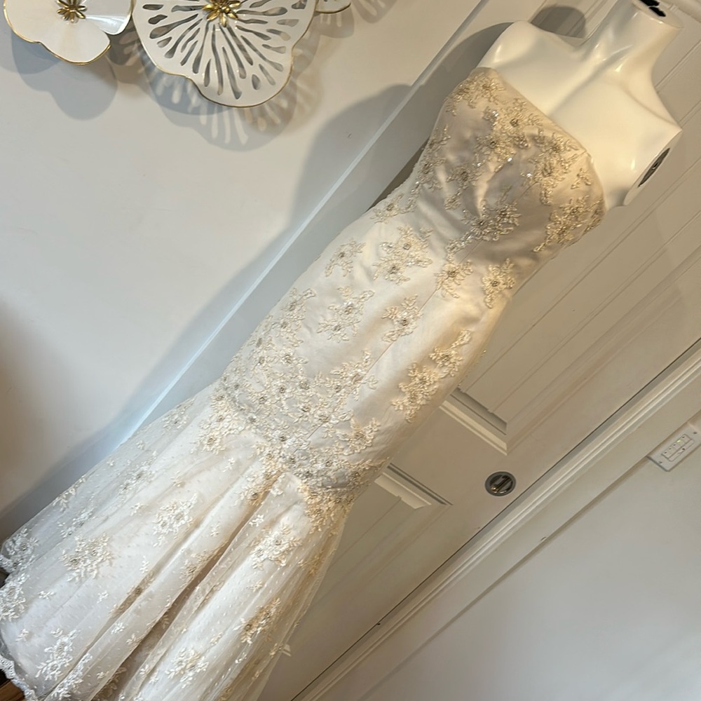 Justin Alexander Wedding Dress - not white - light gold